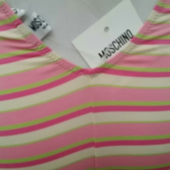 Moschino Pink Beige Green Pretty Bright Swimsuit. - Picture 5 of 6